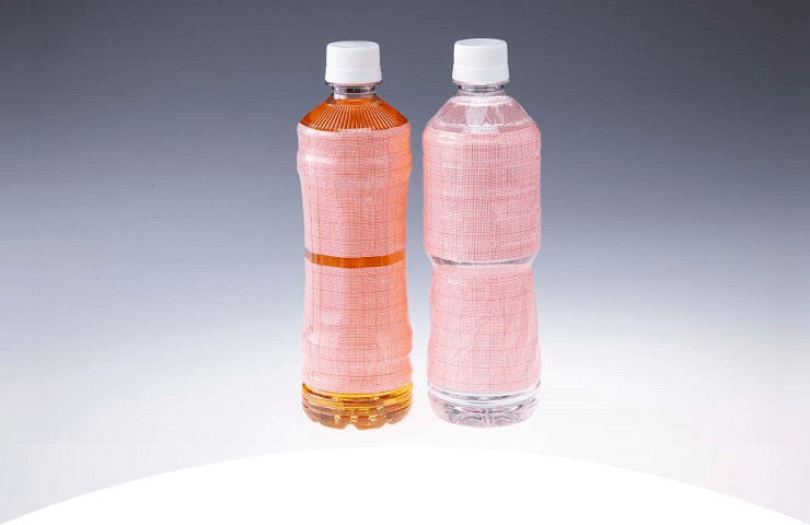For shrink label of beverage bottles